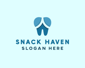 Blue Dentist Dental Tooth logo design