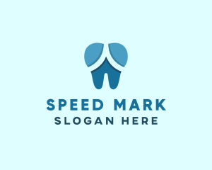 Blue Dentist Dental Tooth logo design