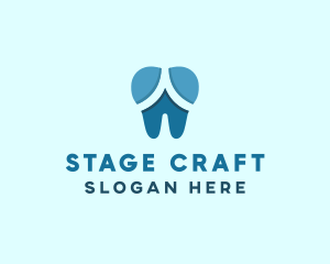 Blue Dentist Dental Tooth logo design