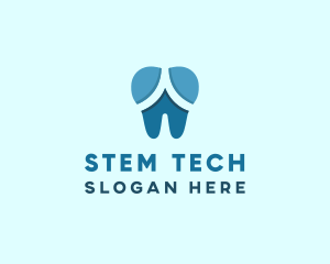 Blue Dentist Dental Tooth logo design