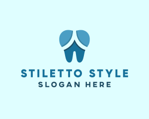 Blue Dentist Dental Tooth logo design