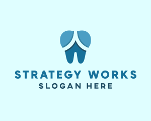 Blue Dentist Dental Tooth logo design