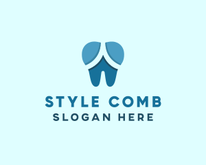 Blue Dentist Dental Tooth logo design