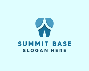 Blue Dentist Dental Tooth logo design