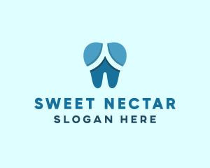 Blue Dentist Dental Tooth logo design