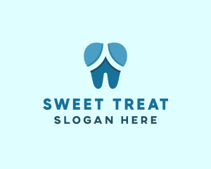 Blue Dentist Dental Tooth logo design