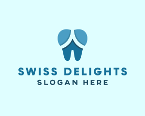 Blue Dentist Dental Tooth logo design