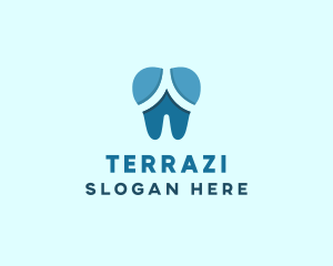 Blue Dentist Dental Tooth logo design