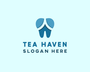 Blue Dentist Dental Tooth logo design