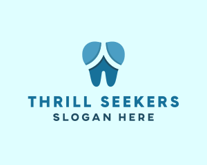 Blue Dentist Dental Tooth logo design