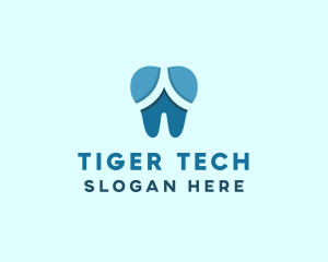 Blue Dentist Dental Tooth logo design