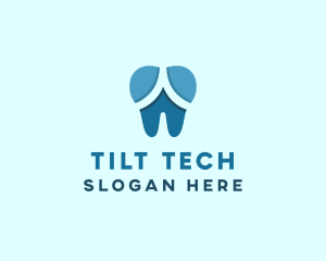 Blue Dentist Dental Tooth logo design