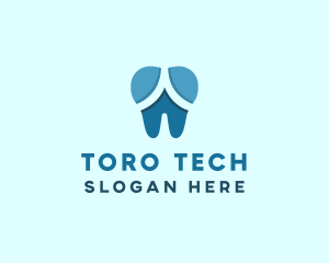 Blue Dentist Dental Tooth logo design