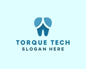 Blue Dentist Dental Tooth logo design