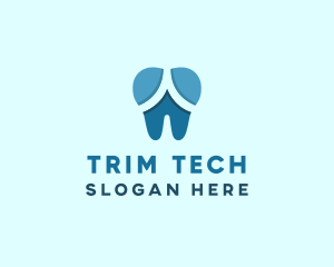 Blue Dentist Dental Tooth logo design