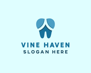 Blue Dentist Dental Tooth logo design