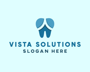 Blue Dentist Dental Tooth logo design