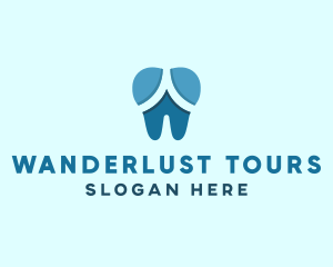 Blue Dentist Dental Tooth logo design