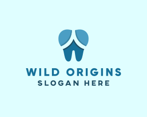 Blue Dentist Dental Tooth logo design