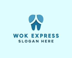 Blue Dentist Dental Tooth logo design