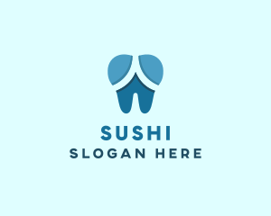 Blue Dentist Dental Tooth logo design