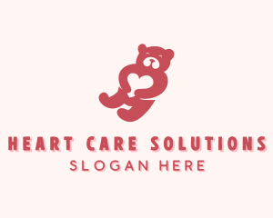 Valentine Teddy Bear  logo design