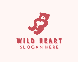 Teddy Bear Heart logo design