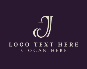 Negative Space - Elegant Firm Letter J logo design
