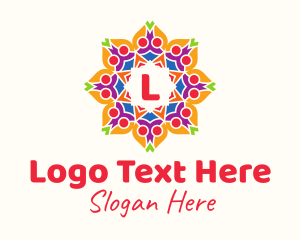 Colorful Flower Letter Logo