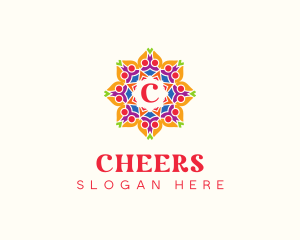 Colorful Flower Festival Logo