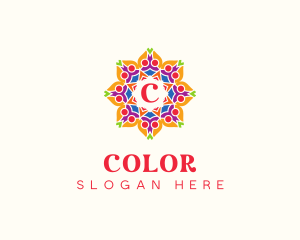 Colorful Flower Festival logo design