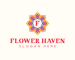 Colorful Flower Festival logo design