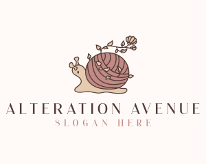 Snail Flower Seamstress logo design