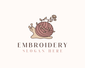 Snail Flower Seamstress logo design