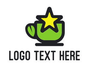 Herbal Tea - Star Green Tea logo design