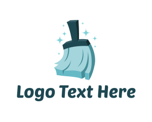 Cleanliness - Cleaning Broom Sweeper logo design