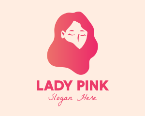 Pink Hairstyling Salon  logo design