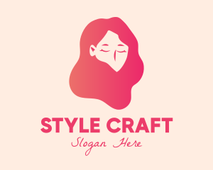 Pink Hairstyling Salon  logo design