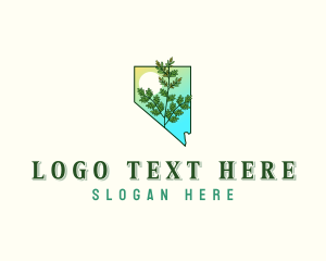 Map - Nevada Sagebrush Plant logo design