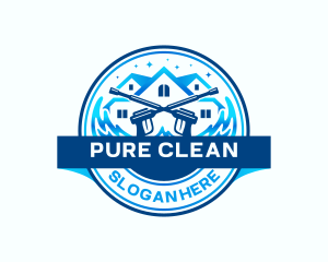 Pressure Wash Cleaning Water logo design