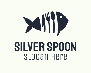 Blue Tuna Utensils  logo design