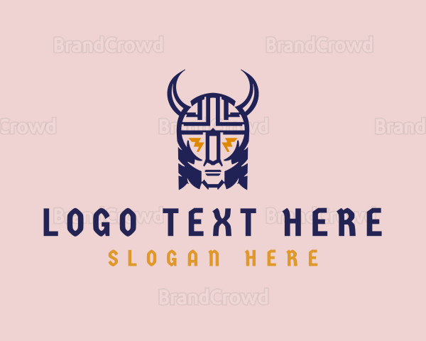 Crazy Medieval Viking Logo