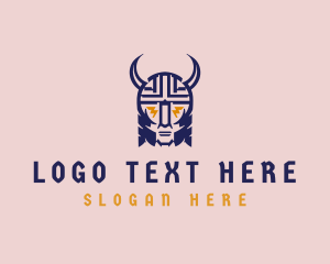 Medieval - Crazy Medieval Viking logo design