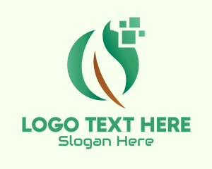 Leaf - Green Eco Bio Tech Company logo design