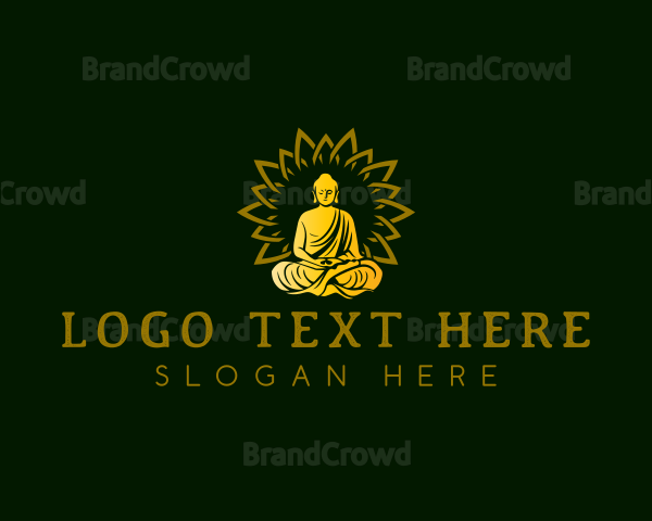 Buddha Lotus Meditation Logo