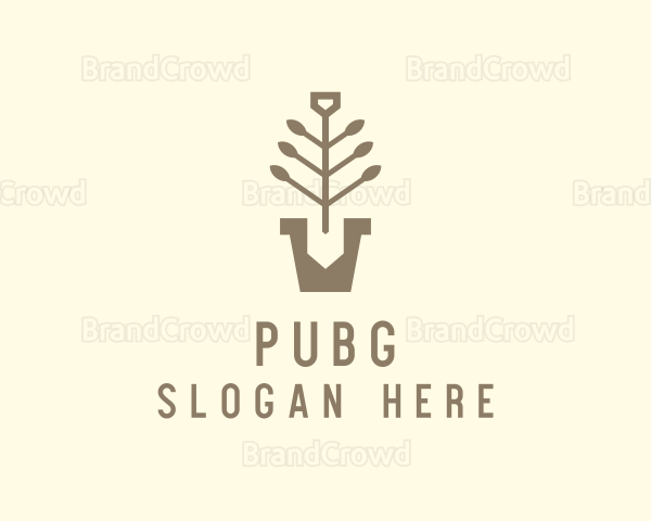 Shovel Pot Plant Logo