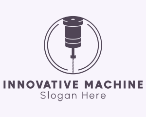 Mechanical CNC Drill Machine logo design