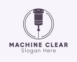 Mechanical CNC Drill Machine logo design