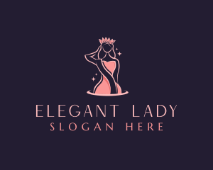 Beauty Lady Crown logo design