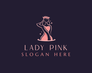 Beauty Lady Crown logo design